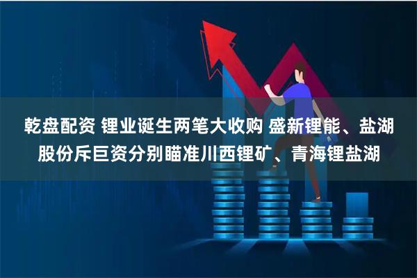 乾盘配资 锂业诞生两笔大收购 盛新锂能、盐湖股份斥巨资分别瞄准川西锂矿、青海锂盐湖