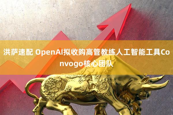洪萨速配 OpenAI拟收购高管教练人工智能工具Convogo核心团队
